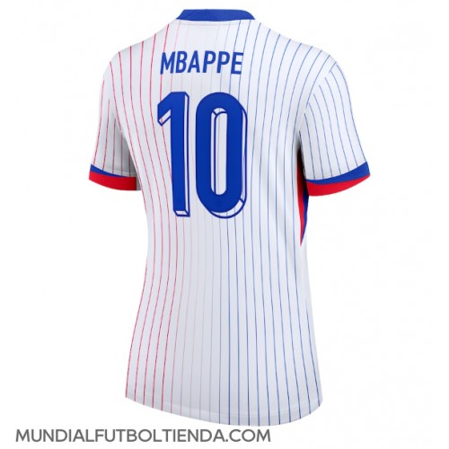 Camiseta Francia Kylian Mbappe #10 Segunda Equipación Replica Eurocopa 2024 para mujer mangas cortas